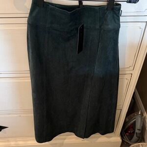 BCBGMaxAzria Dark Green Midi Skirt